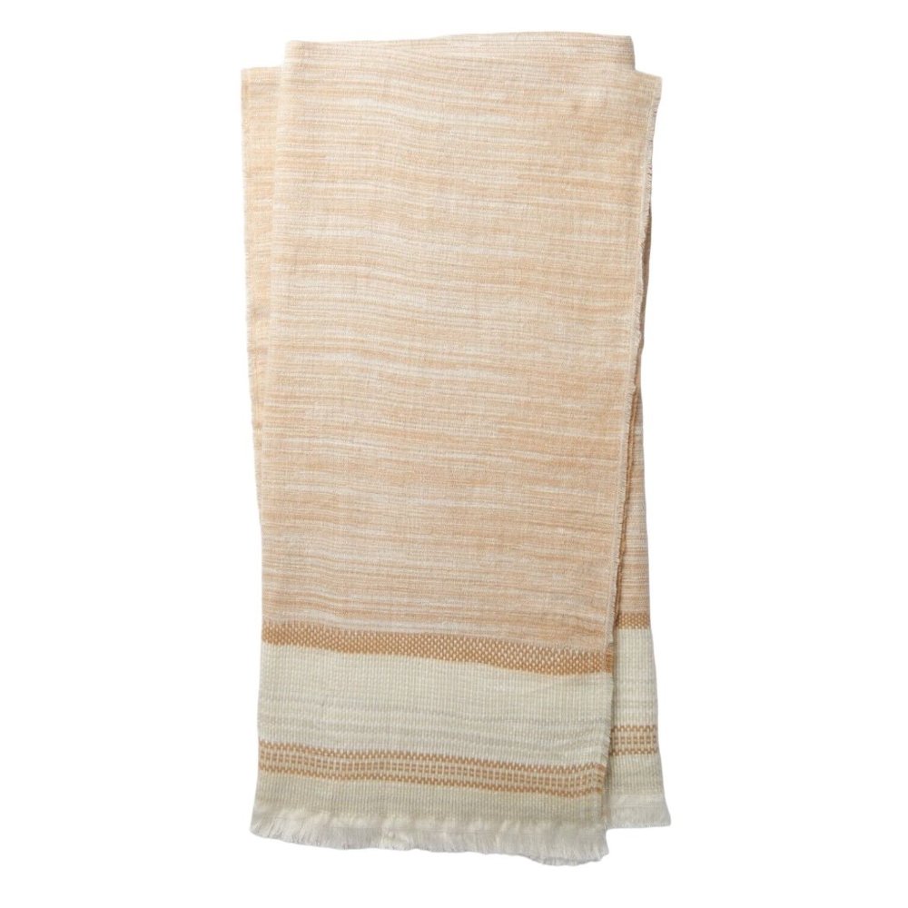 Magnolia Home $90 Joanna Gaines Loloi Alissa 50x60 Camel Tan Ivory Throw Blanket